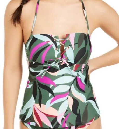 Hula Honey OLIVE MULTI Tropics Tankini Swim Top