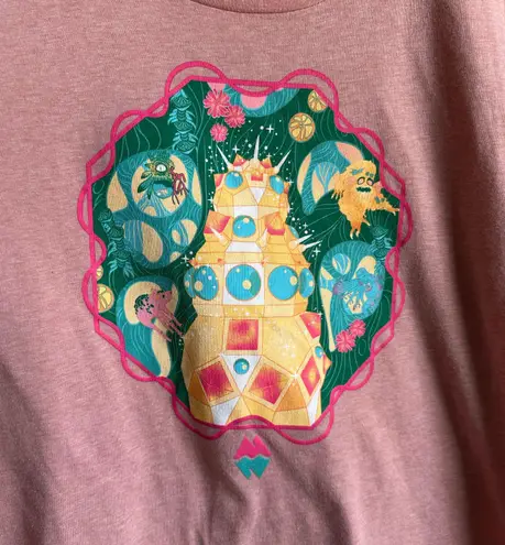 Naked Wolfe Meow Wolf Pink Fun Graphic Cropped Short Sleeve Tee T-Shirt