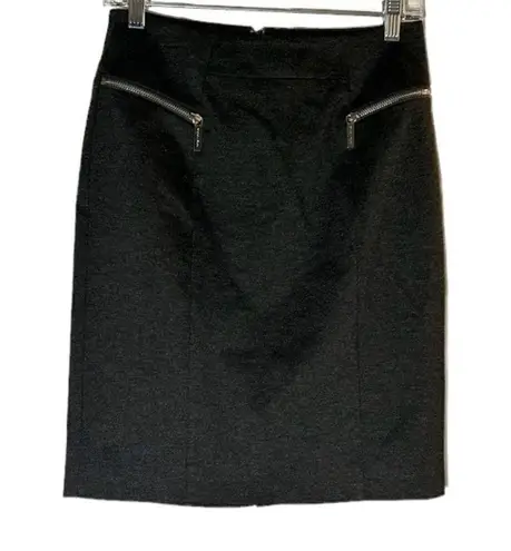 Michael Michael Kors dark gray Derby pencil skirt zipper pockets Size 4 Gray