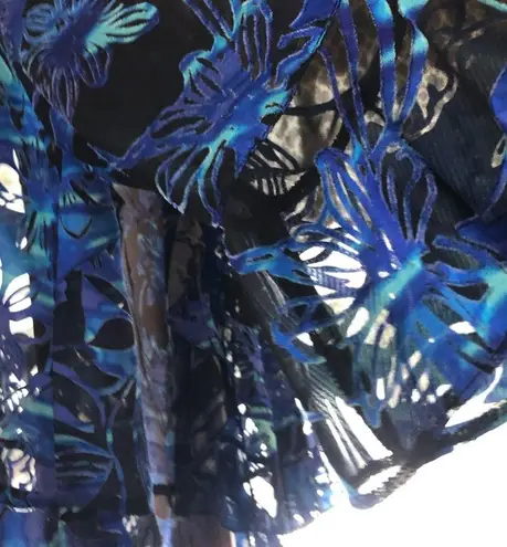 Sheer Blue Floral Kimono Size 22W