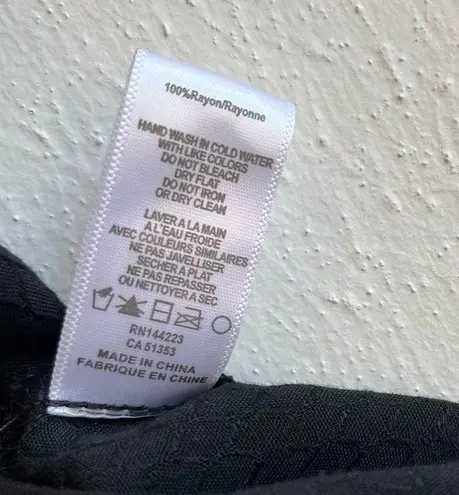 Bishop and Young Kimono Black Oversized Lace Semi Sheer Short Sleeves Sz S/M EUC