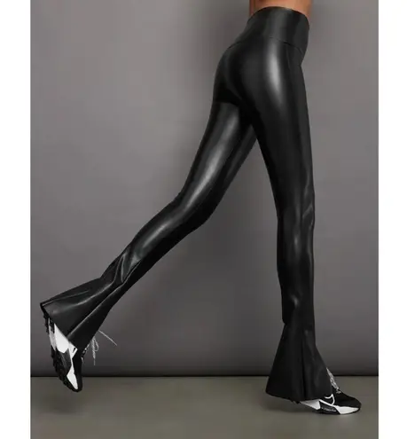 Norma Kamali Spat Leggings in Black Small New Womens Vegan Faux Leather