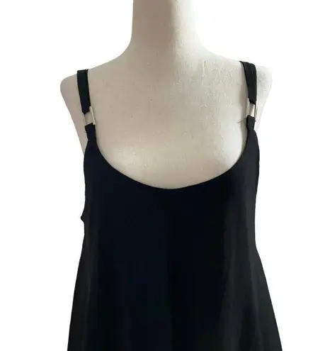 AB Studio Women Size Medium Black Blouse Shirt Top Sleeveless 8-319