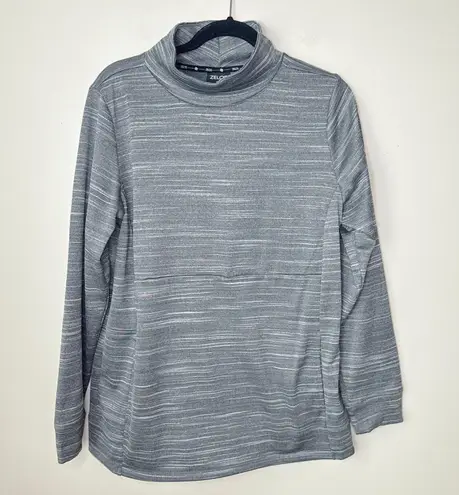 Zelos Women's Size 0X or 12 Long Sleeve Gray Fleece Lined Sweatshirt Turtleneck
