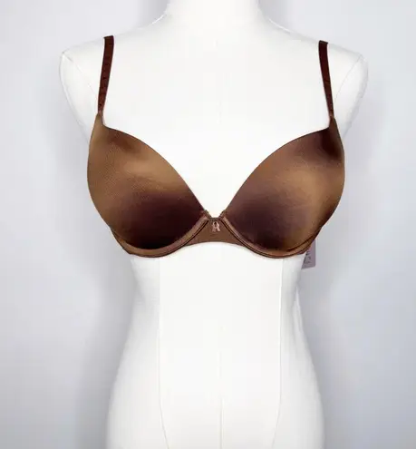 Savage x Fenty NEW MICROFIBER PUSH-UP BRA Elegant Brown Women's Size 30C NWT