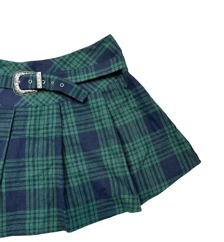 Cider NWT Tartan Pleated Mini Skirt With Faux Belt XL