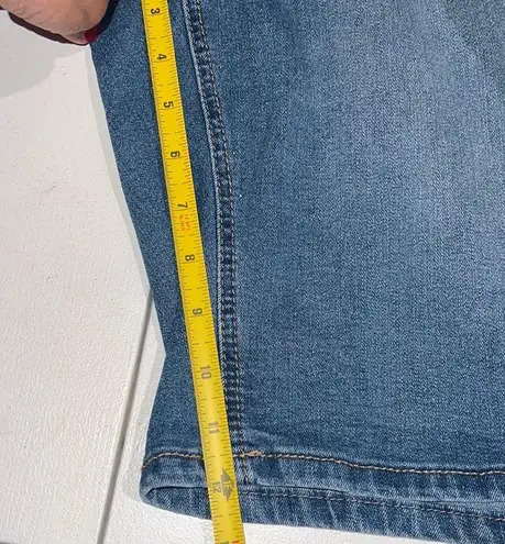 Earl Jeans Blue and Red Jean Shorts with Decorative Embellishments, Americana, Size undefined