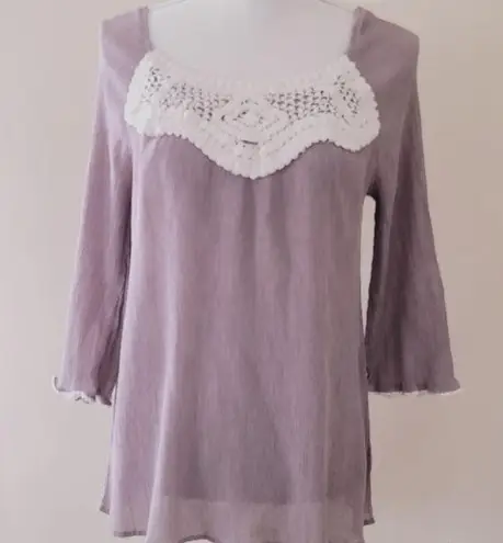 indigo. Soul crinkle blouse size medium