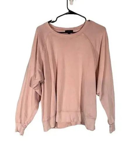 J. Crew Pink Long Sleeve Crew Neck Pullover Sweatshirt Women Sz M Size M