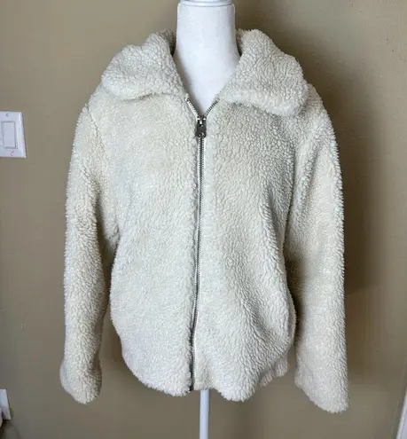 Urban Outfitters BDG Teddy Bear Faux Fur Sherpa Coat Jacket Bomber Size Medium