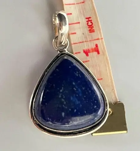 925 Sterling Silver blue Lapis Lazuli necklace Pendant gemstone womens jewelry