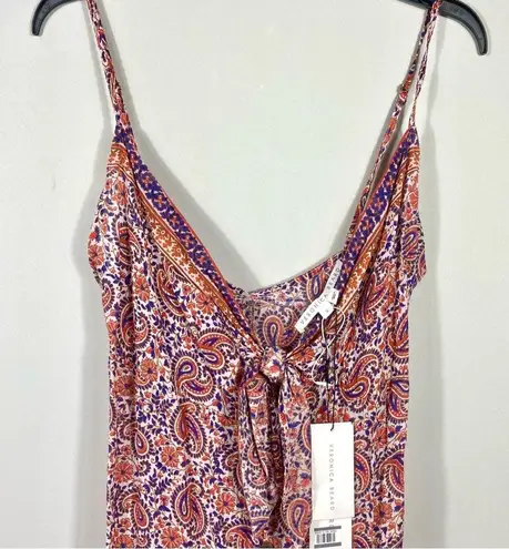 Veronica Beard Paisley Midi Abilene Summer Dress Flowy Watermelon Blue S NWT