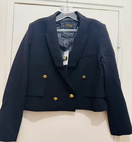 TRUTH BY REPUBLIC Double Breasted Blazer size 6 Black
