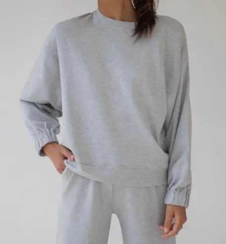 AYR Women’s The Cool Sweatshirt Crew Neck Pullover Pima Cotton Blend Size Small