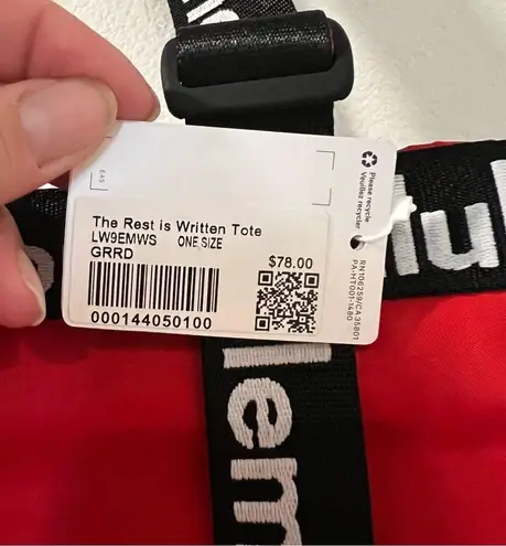 Lululemon  the rest is written tote