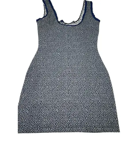 NWOT Vena Cava Knit Dress Women XS Body Con High Fashion Navy Blue, Black & Grey Blue