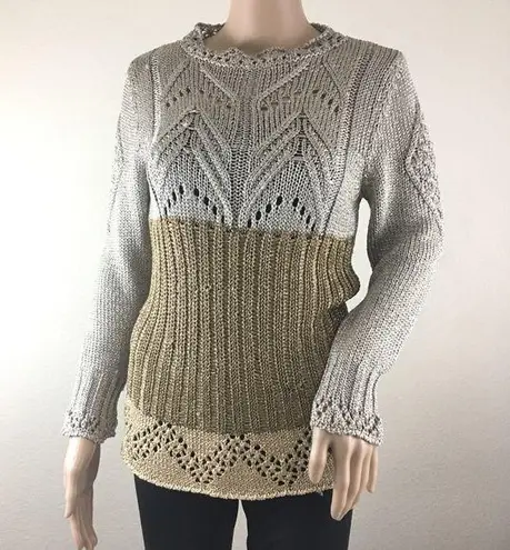Just Cavalli Vintage Metallic Gold Sweater