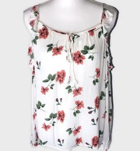 Romeo + Juliet Couture  Cold Shoulder Long Sleeve Frilly Floral Top