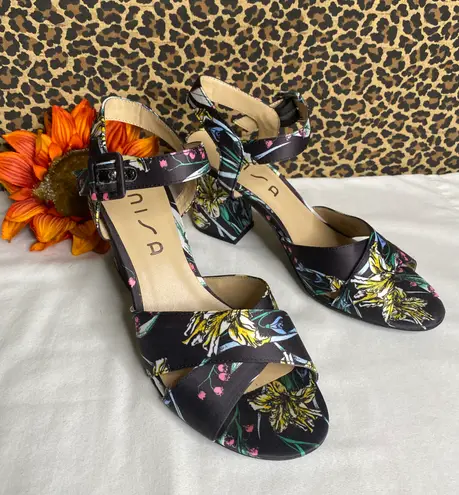 Unisa Satin Open Toe Flowered Heels | 8.5M |