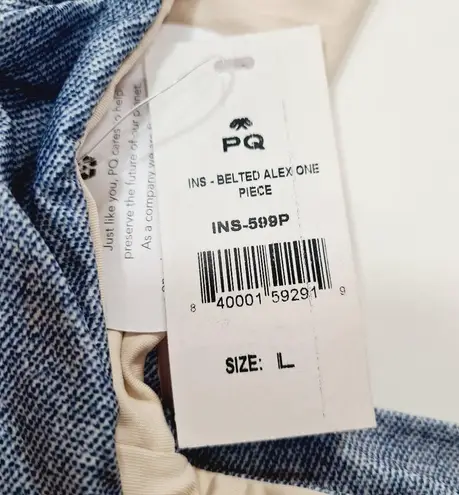 PQ Belted Alex One Piece in Indie Sky Large Blue