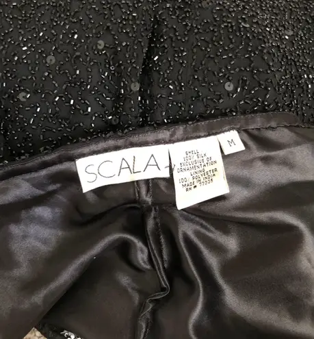 Scala Beaded Black Dress Size M