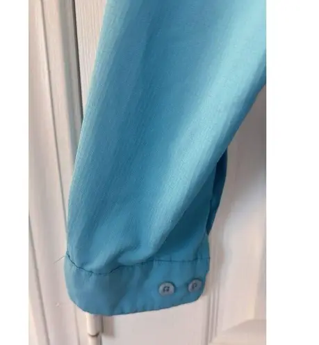 Guy Harvey Shirt Women's M Blue Button Down Fishing Hiking Gorpcore Performance