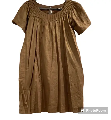 Kensie Gold Smock Babydoll Dress Size 4