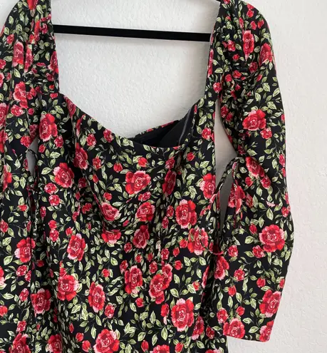 C/MEO COLLECTIVE Revolve Rose Floral Off the Shoulder Mini Dress