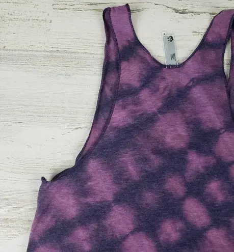 American Apparel NWOT  Custom Purple Bleach Tie Dye Diagonal Box Tank Top Size XS