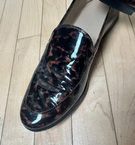 Banana Republic Patent Tortoise Shell Loafers Flats Shoes Size 9