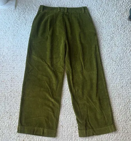 Lacausa Jasper Corduroy Crop Trousers Moss Green 4
