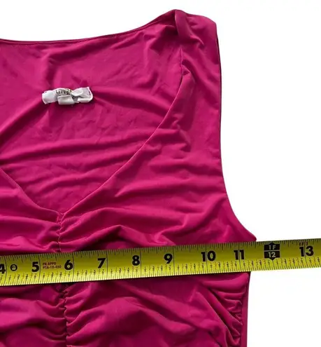 Live in the Moment Pink Ruched Crop Tank Top Women Size XS | 42-13