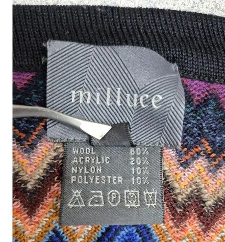 Milluce missoni style flame stitch long cardigan Korean Style Sz 42/M Black Size M