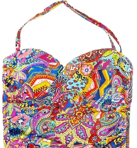 Bleu Rod Beattie  Groovy Baby Twist Bandana Print Tankini Two Piece Size Medium