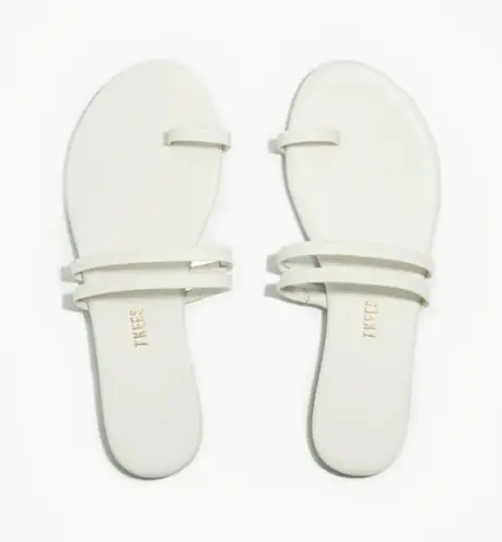 Tkees Leah Sandals Leather Cream Size 9