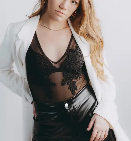 potter's pot Mesh Embroidered Bodysuit