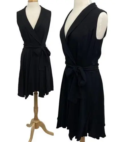 Frederick's of Hollywood Vintage 90s Mini Fit & Flare Shirtdress Black Medium