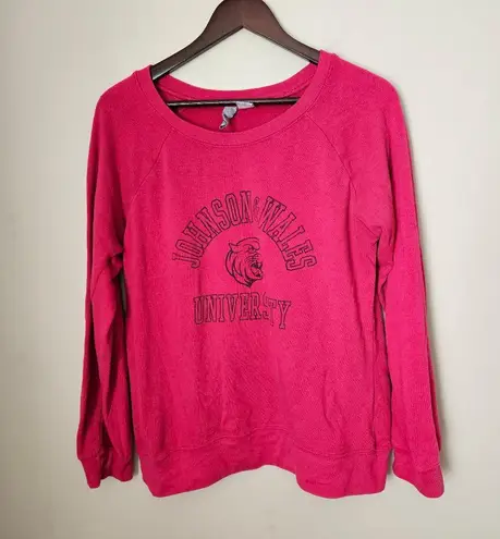 MV Sport Johnson & Wales University Pink Crewneck Sweatshirt Women’s Large JWU