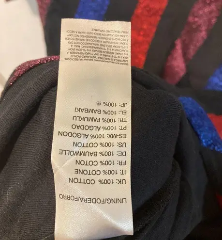 Diesel women's XXS one shoulder striped sparkle shimmer ruffle party dress NWD