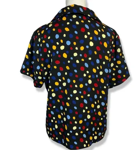 Rihoas Polka Dot Short Sleeve Shirt Size XL