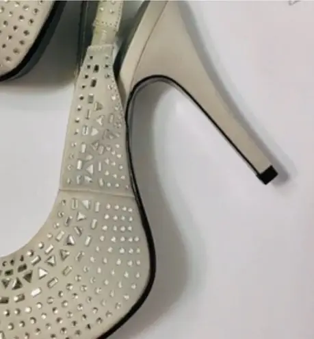 Lulu Townsend Silver Sparkle Heels