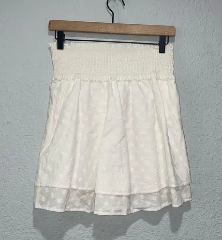 Rails Addison Skirt White Embroidered Daisies 100% Cotton Pullover Small