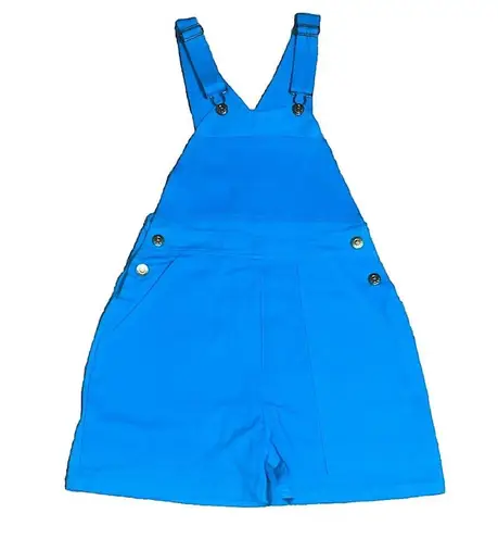 Big Bud Press Shortalls Unisex Oversized Teal Blue XS