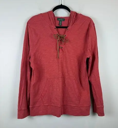 LRL Lauren Jeans Co. Ralph Lauren Hoodie Womens XL Red Lace