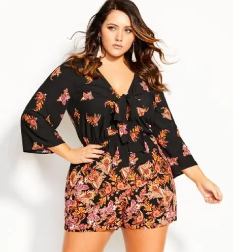 City Chic NEW Boho Playsuit Romper, Size 18 NEW w/o Tag