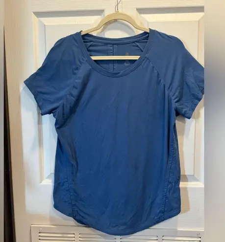 Tangerine Women's Activewear L Turkish Blue Rouche Shirt