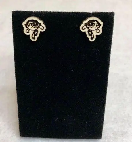 Cartoon Network Powerpuff Girls Buttercup Wood Stud Earrings