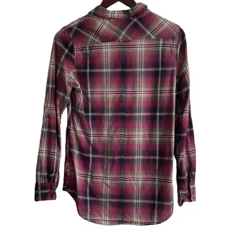 Eden & Olivia Women Top S Red Plaid Long Sleeve Button Up Western Cowgirl Grunge