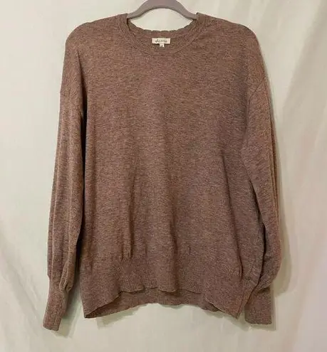 Ella Moss Womens Maggie Brown Crew Neck Sweater Womens XL Heathered Fall Casual