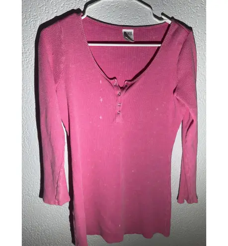 Victoria’s Secret PINK Waffle Knit Henley Bodycon Dress